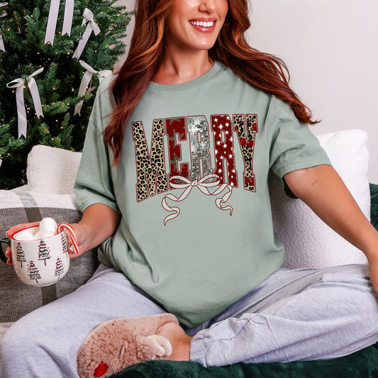 Merry Patterned Tee