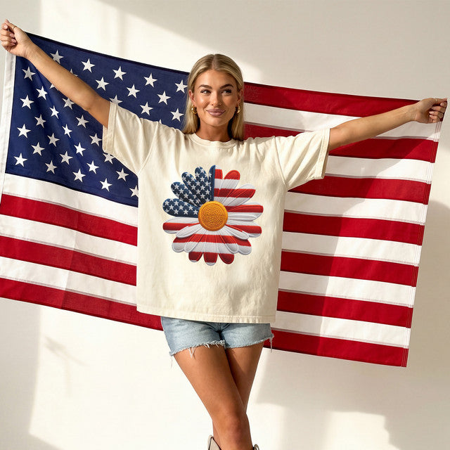 Patriotic Daisy Tee