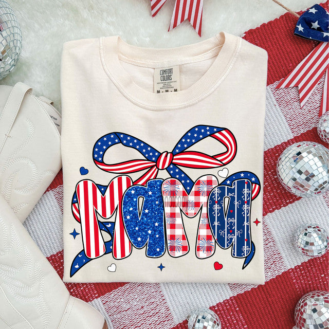 Patterned Mama Tee