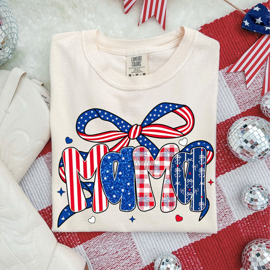 Patterned Mama Tee