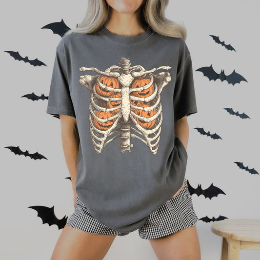 Pumpkin Skeleton Tee