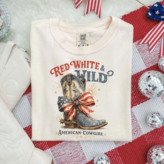 Red, White & Wild Tee