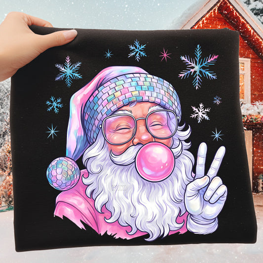 Retro Santa Peace Sign Tee