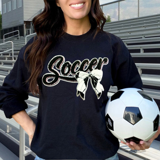 Faux Patch Soccer Crew