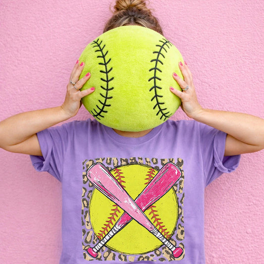 Pink Softball Bat Tee