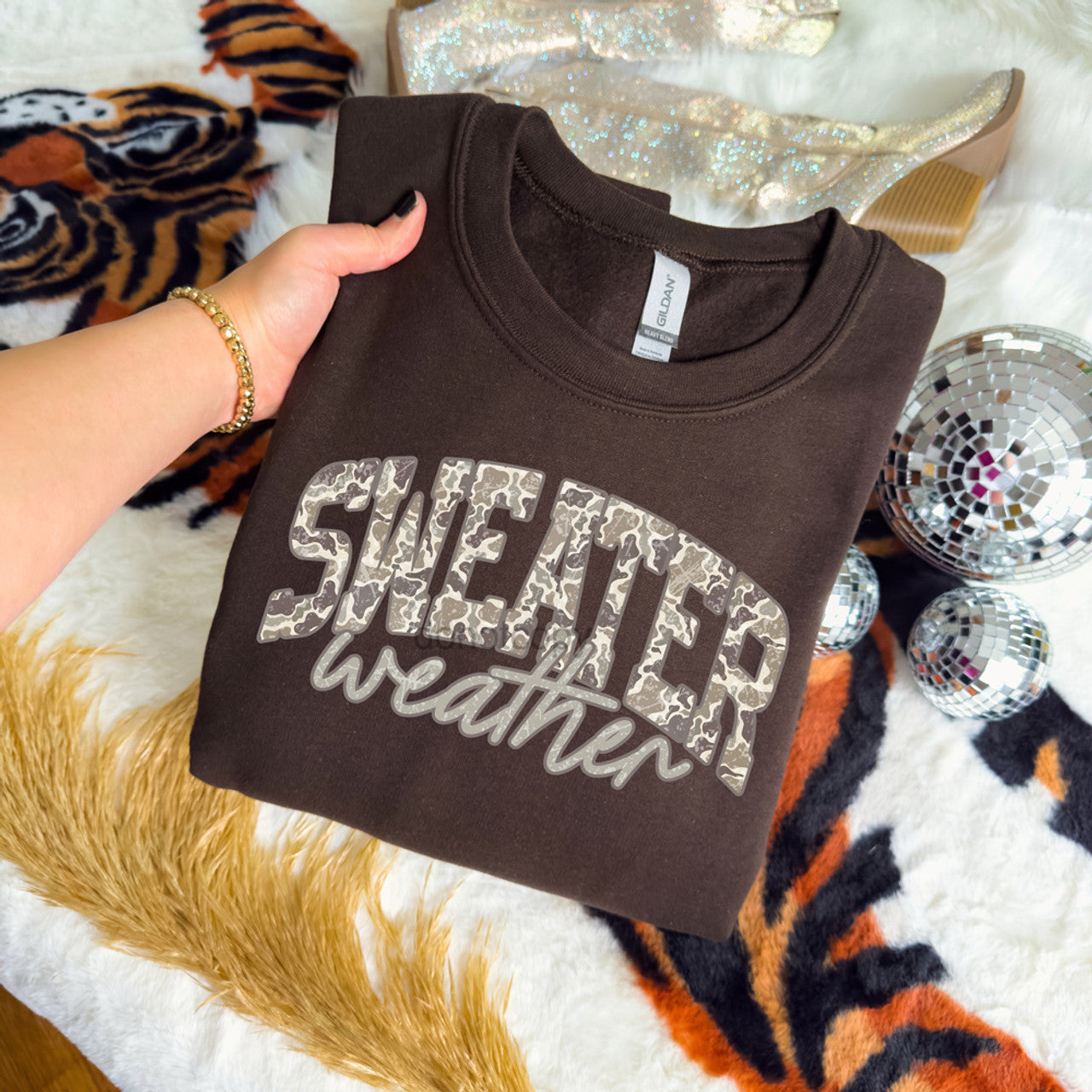 Camo Sweater Weather Crew