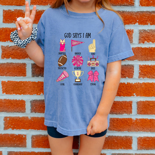 God Says Youth Cheer Tee